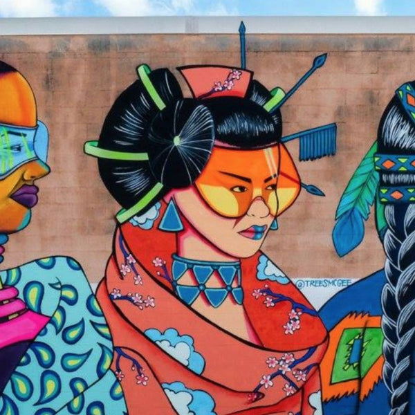 “Future Tribez 2” Reimagined Vintage Kimono - Kimono Zulu Artist Collaboration with Royal Sumikat